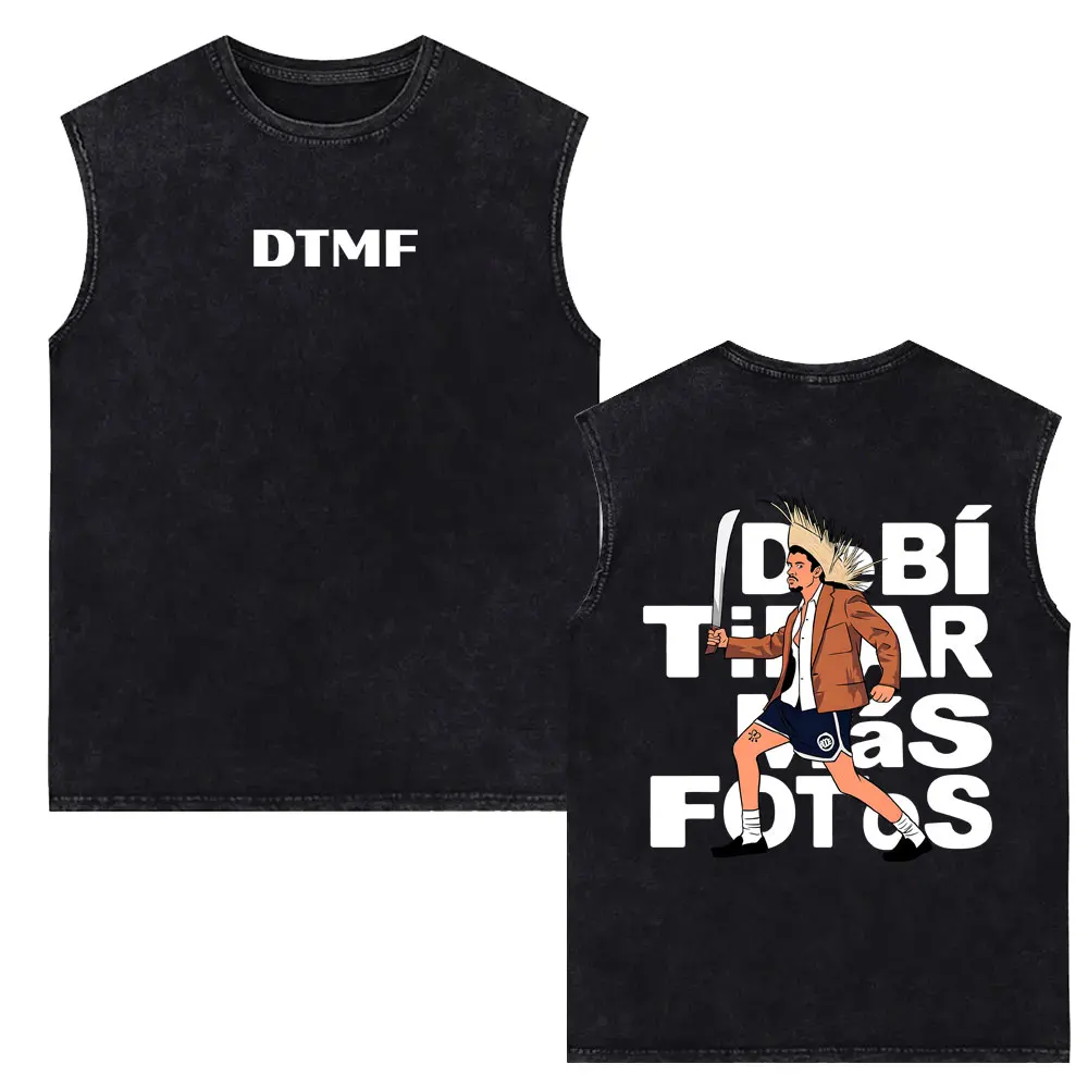 Rapper Bad Bunny Washed Sleeveless Vest T-shirt Debi Tirar Mas Fotos DTMF Merch Streetwear Men Women Fashion Hip Hop Tank Tops
Rapper Bad Bunny Washed Sleeveless Vest T-shirt Debi Tirar Mas Fotos DTMF Merch Streetwear Men Women Fashion Hip Hop Tank Tops