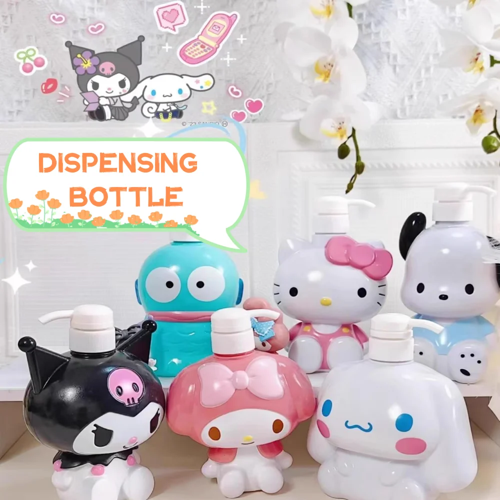 450/780 м Sanrio Hello Kitty гель для душа бутылка с дозатором мультфильм Kuromi Melody большая емкость многоразовая многоразовая бутылка для ванной комнаты 
450/780 м Sanrio Hello Kitty гель для душа бутылка с дозатором мультфильм Kuromi Melody большая емкость многоразовая многоразовая бутылка для ванной комнаты