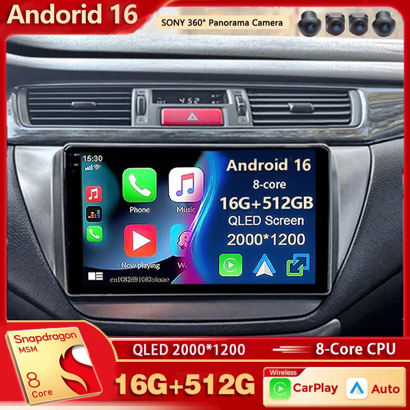 Android 16 For Mitsubishi Lancer 9 CS 2000 - 2010 2K QLED Android Car Radio Multimedia Video Player GPS stereo CarPlay Head Unit
Android 16 For Mitsubishi Lancer 9 CS 2000 - 2010 2K QLED Android Car Radio Multimedia Video Player GPS stereo CarPlay Head Unit