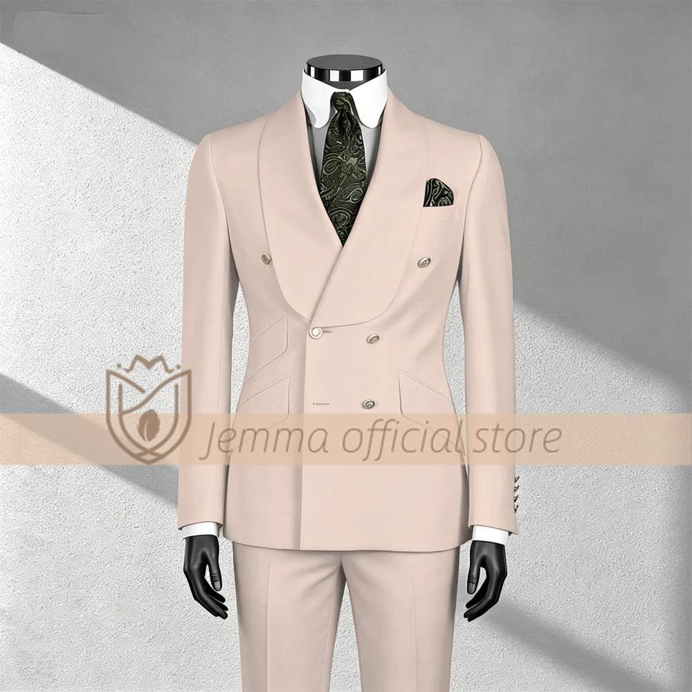 Men's 2-Piece Slim Fit Shawl Lapel Double Breasted Suit, Tuxedo Blazer & Trousers for Parties & Special Occasions
Men's 2-Piece Slim Fit Shawl Lapel Double Breasted Suit, Tuxedo Blazer & Trousers for Parties & Special Occasions