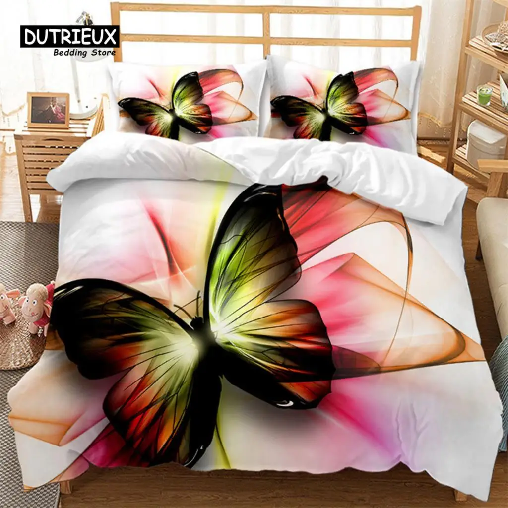 Soft Butterfly Theme Bedding Set Queen Size For Girl Women Room Decor Microfiber Fashion 3D Print Duvet Cover With Pillowcases
Soft Butterfly Theme Bedding Set Queen Size For Girl Women Room Decor Microfiber Fashion 3D Print Duvet Cover With Pillowcases