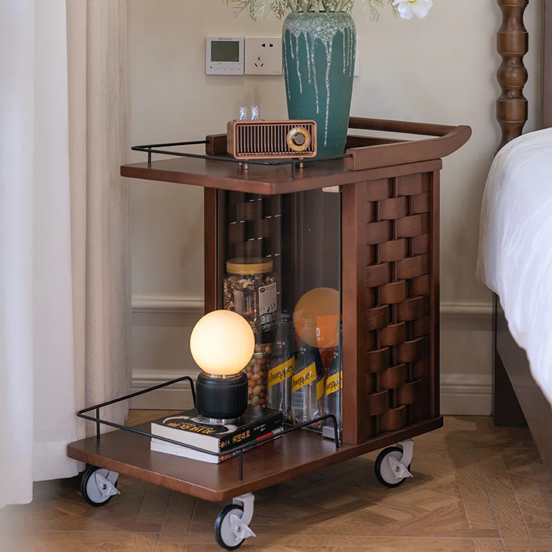 Chinese retro style movable sofa side coffee table French storage trolley bedside table tea and meal side cabinet storage
Chinese retro style movable sofa side coffee table French storage trolley bedside table tea and meal side cabinet storage