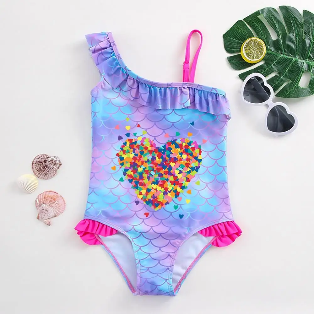 Colorful Rainbow Heart Pattern Baby Girl Fish Scale Swimsuit One-Piece Swimwear Toddler Bathing Suit Beach Outfit
Colorful Rainbow Heart Pattern Baby Girl Fish Scale Swimsuit One-Piece Swimwear Toddler Bathing Suit Beach Outfit