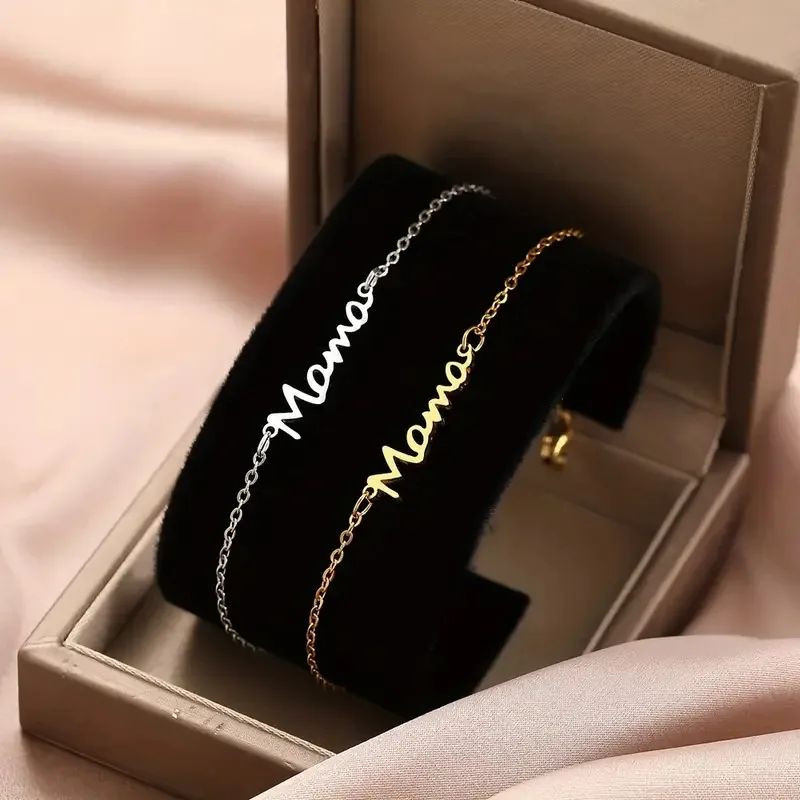 Stainless Steel Bracelets Letter Mama Pendant Chains Fashion Charms Bracelet For Women Jewelry Party Lover Mum Mother's Gifts
Stainless Steel Bracelets Letter Mama Pendant Chains Fashion Charms Bracelet For Women Jewelry Party Lover Mum Mother's Gifts