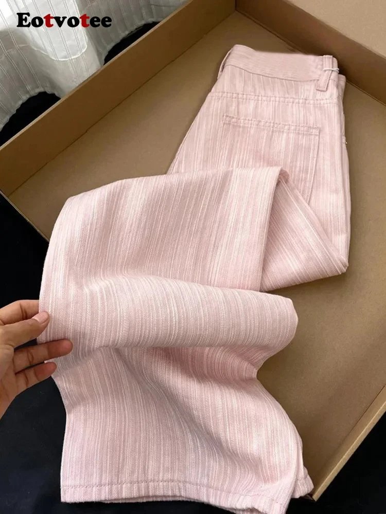 Streetwear Vintage Pink Stripe Washed Jeans Women Y2k Fashion High Waist Loose Wide Leg Pants 2025 New Casual Straight Jeans
Streetwear Vintage Pink Stripe Washed Jeans Women Y2k Fashion High Waist Loose Wide Leg Pants 2025 New Casual Straight Jeans