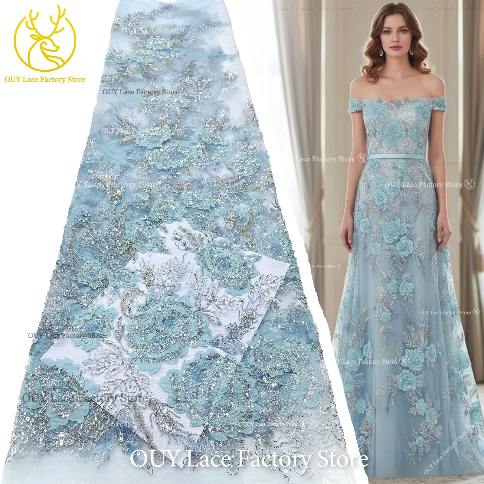 Fashion Elegant French Groom Embroidery Beaded Lace Fabric 2026 High Quality Nigerian African Sequins Lace For Wedding Dress
Fashion Elegant French Groom Embroidery Beaded Lace Fabric 2026 High Quality Nigerian African Sequins Lace For Wedding Dress