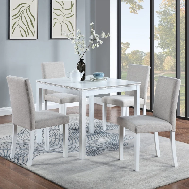 5 Pieces Wooden Dining Room Sets Decoration Square Plain Dining Tables Sets Upholstered Chairs Mesa Comedor Kitchen Furniture
5 Pieces Wooden Dining Room Sets Decoration Square Plain Dining Tables Sets Upholstered Chairs Mesa Comedor Kitchen Furniture