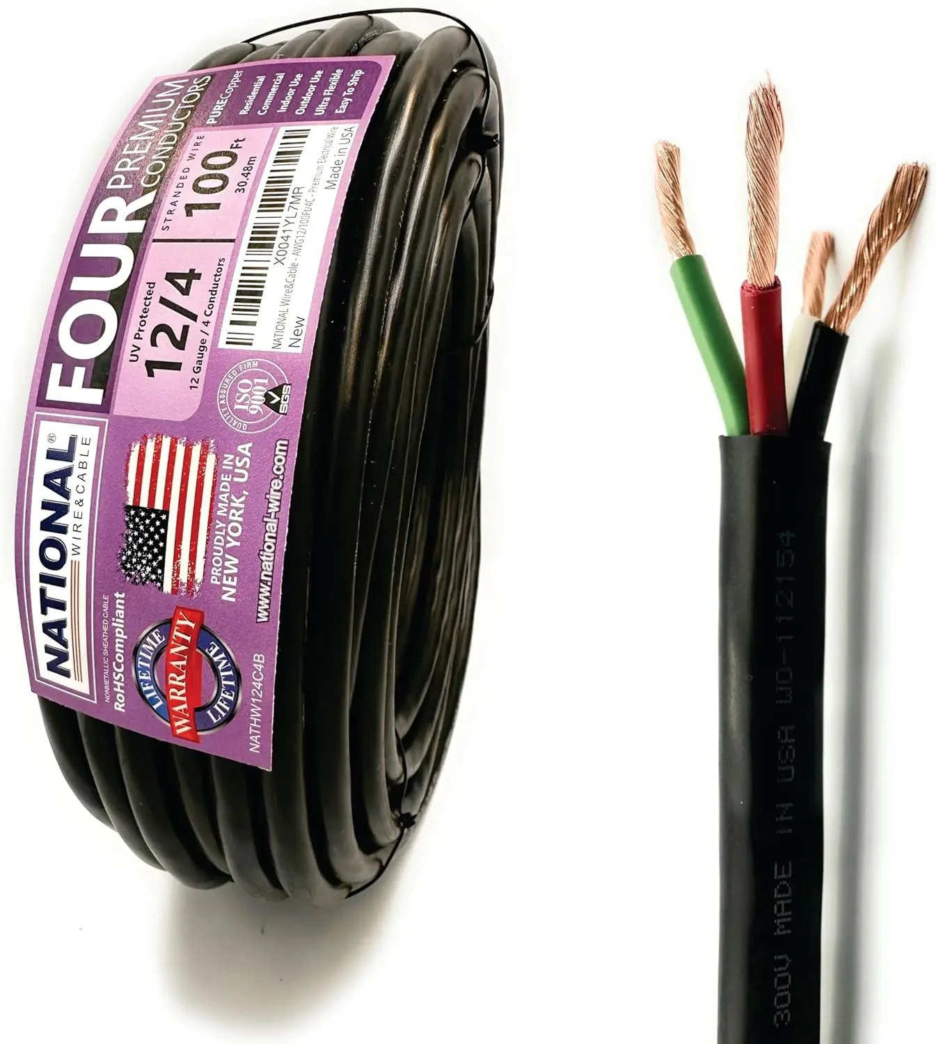 12 Gauge 4 Conductors Premium Electrical Wire - Made in USA - 12 Wire Stranded PVC Cord Copper Cable 1
12 Gauge 4 Conductors Premium Electrical Wire - Made in USA - 12 Wire Stranded PVC Cord Copper Cable 1