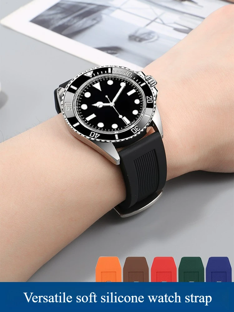 Silicone watch strap for men, used as a watch strap accessory for the Seiko Omega Casio TAG Heuer Mido series by West Rail
Silicone watch strap for men, used as a watch strap accessory for the Seiko Omega Casio TAG Heuer Mido series by West Rail