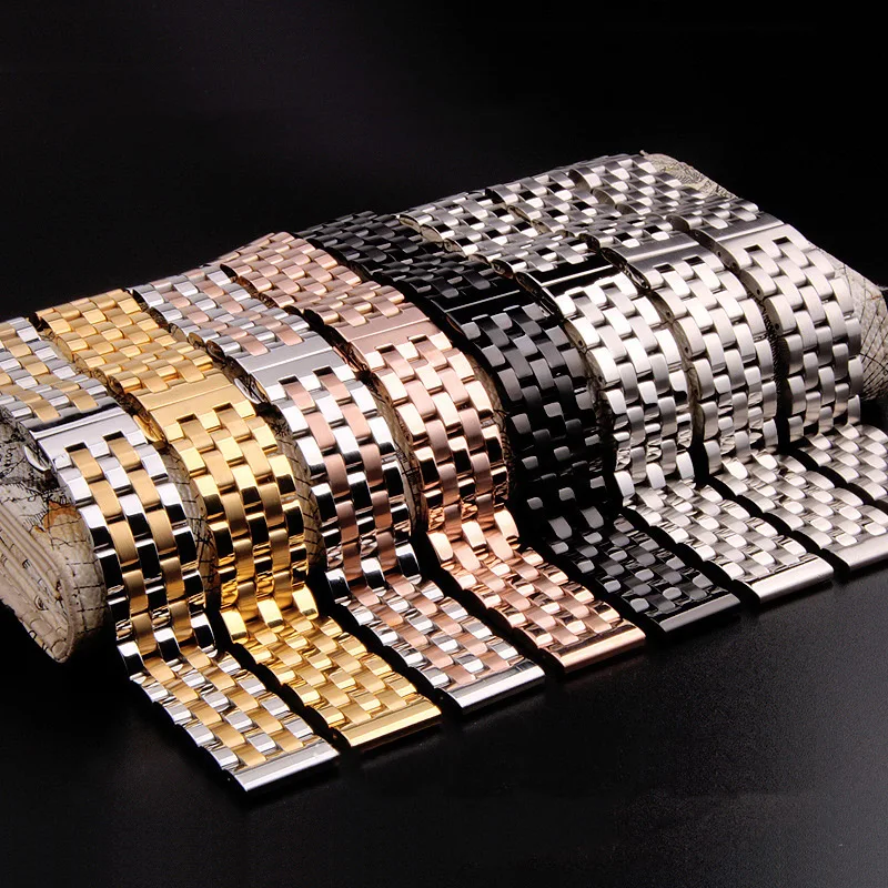 Stainless Steel Watch Band Bracelet 18 20 21 22 23 24mm Women Men Solid Metal Wristband Replacement Strap Accessories With Tool
Stainless Steel Watch Band Bracelet 18 20 21 22 23 24mm Women Men Solid Metal Wristband Replacement Strap Accessories With Tool