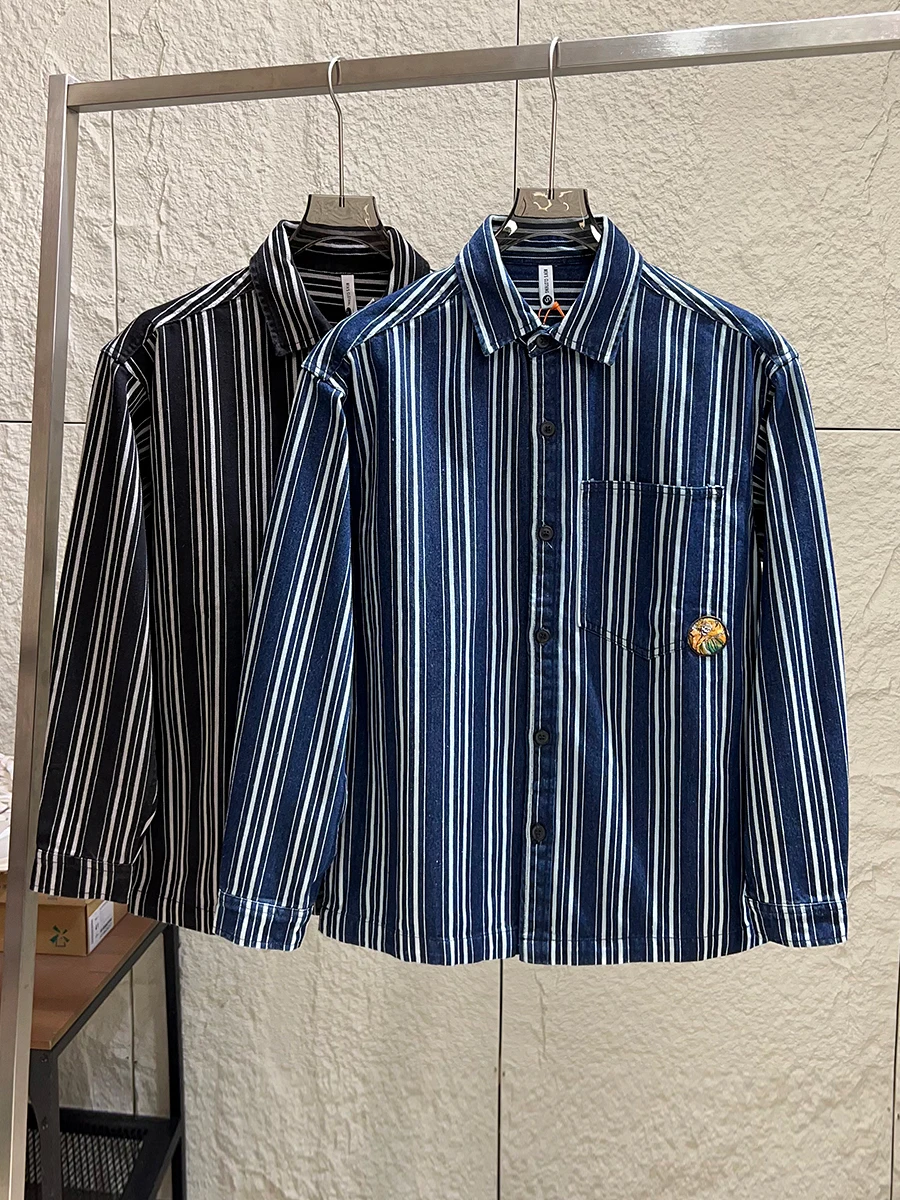Retro Stylish Men's Comfortable Long Sleeve Striped Shirt Trendy Autumn Winter Classic Casual Soft Color Woven Stripe Shirt
Retro Stylish Men's Comfortable Long Sleeve Striped Shirt Trendy Autumn Winter Classic Casual Soft Color Woven Stripe Shirt