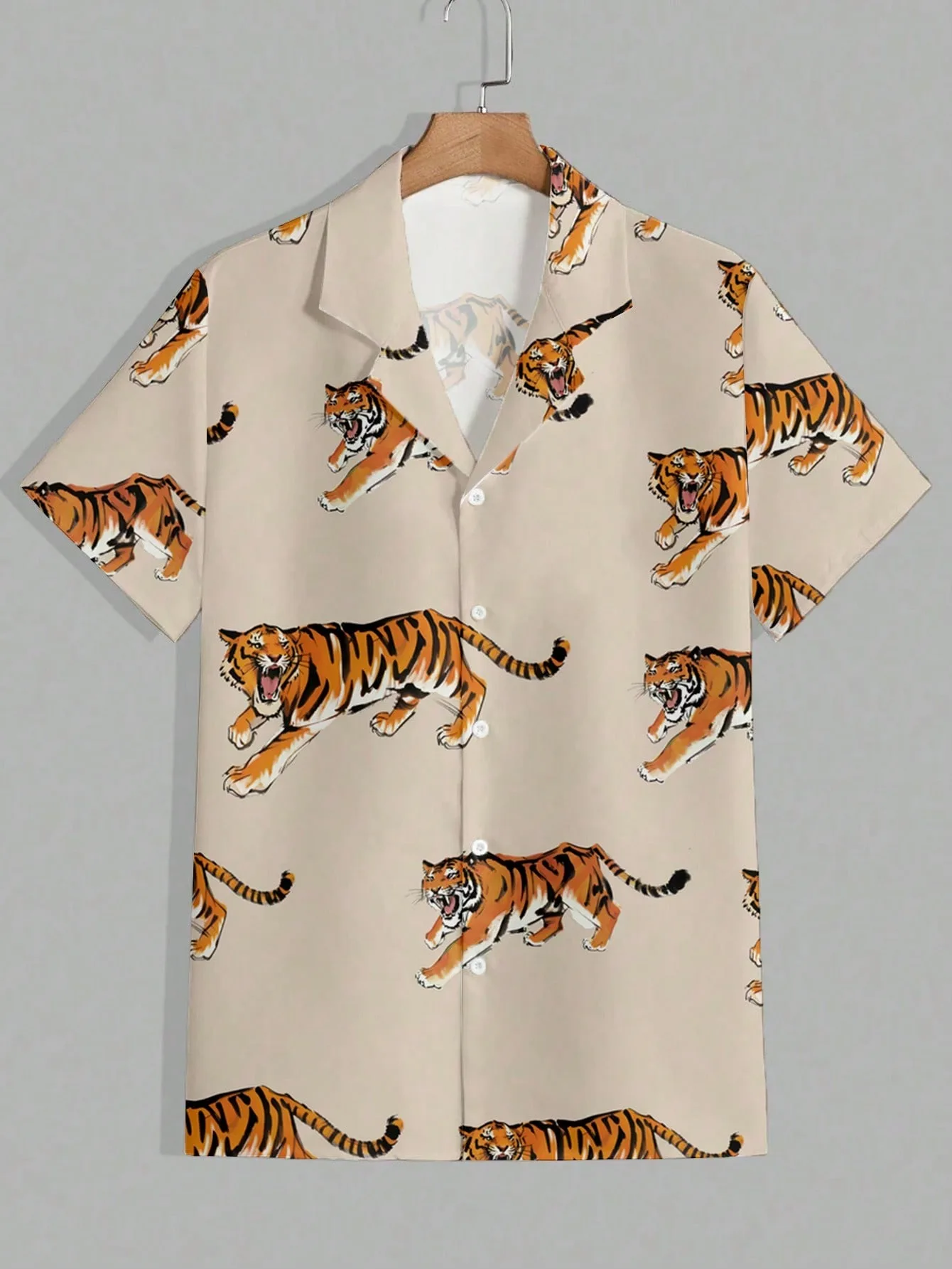 2025 Summer New Arrival Mens Shirt Hawaiian Style Tiger Print Short Sleeve Top Beach Vacation Loose Mens Shirt
2025 Summer New Arrival Mens Shirt Hawaiian Style Tiger Print Short Sleeve Top Beach Vacation Loose Mens Shirt