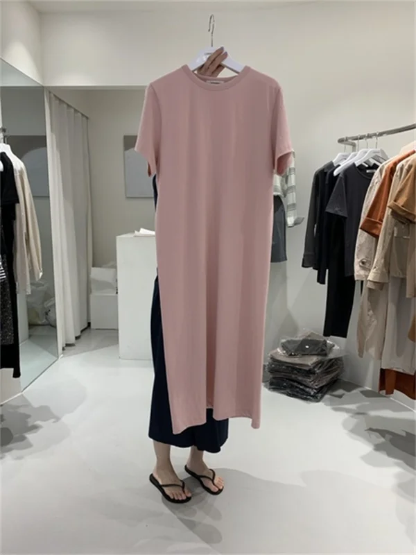 Dongda Gate 2025 Summer New Pure Color Simple Mid-Length Over-Knee round Neck Short-Sleeve T-Shirt Dress Women's Korean Style
Dongda Gate 2025 Summer New Pure Color Simple Mid-Length Over-Knee round Neck Short-Sleeve T-Shirt Dress Women's Korean Style
