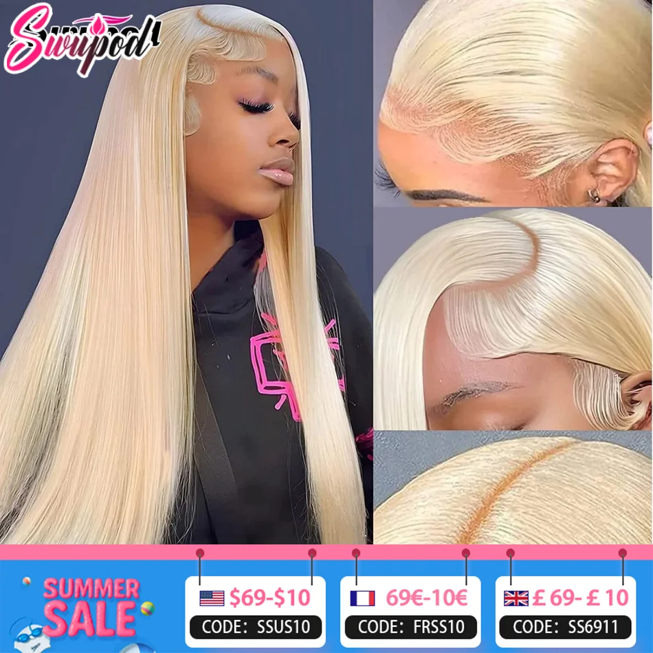 Swupod 13x4 HD Lace Front Frontal Wig for Women Straight Remy Human Hair 613 Honeny Blonde Color Glueless Pre Plucked
Swupod 13x4 HD Lace Front Frontal Wig for Women Straight Remy Human Hair 613 Honeny Blonde Color Glueless Pre Plucked