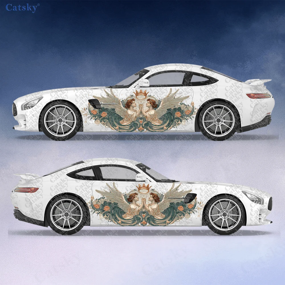 2pcs Two Angels Car Sticker, Durable, Fade-resistant, Enhance The Beauty of Your Vehicle with Art Design Car Vinyl Wrap
2pcs Two Angels Car Sticker, Durable, Fade-resistant, Enhance The Beauty of Your Vehicle with Art Design Car Vinyl Wrap