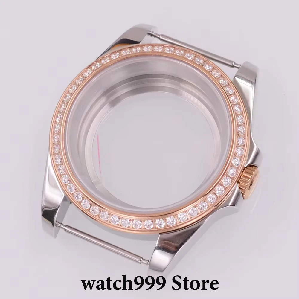 40MM Rose gold Pig mouth Watch Case Sapphire Glass Fit NH34 NH35 NH36 PT5000 ETA2824 ST2130 Movement
40MM Rose gold Pig mouth Watch Case Sapphire Glass Fit NH34 NH35 NH36 PT5000 ETA2824 ST2130 Movement