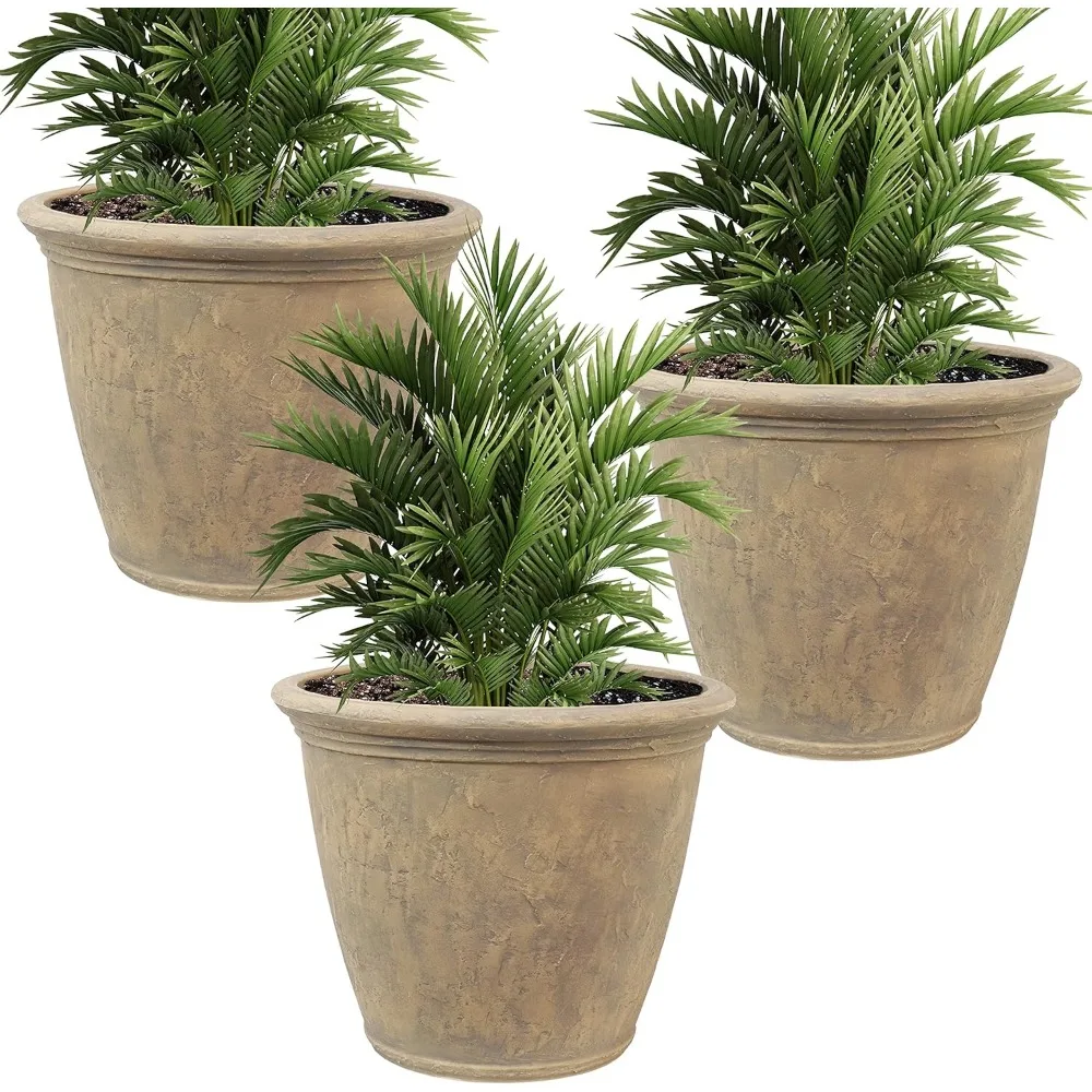 Sunnydaze 24-Inch Anjelica Large Plant Pot - Polyresin Round Outdoor Planter with Drillable Drainage Holes - 3 Pack - Beige
Sunnydaze 24-Inch Anjelica Large Plant Pot - Polyresin Round Outdoor Planter with Drillable Drainage Holes - 3 Pack - Beige