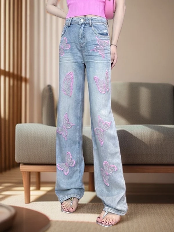 Spring Summer 2026 Women's Casual High Waist Wide Leg Jeans Embroidery Versatile Loose Slimming Design
Spring Summer 2026 Women's Casual High Waist Wide Leg Jeans Embroidery Versatile Loose Slimming Design