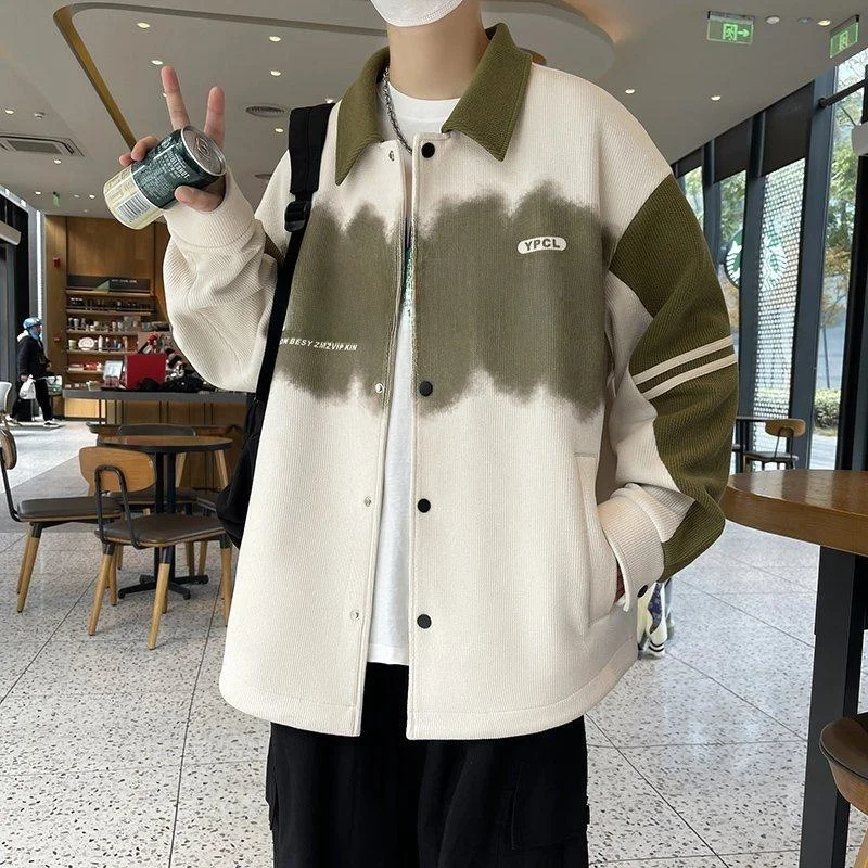 Spring Autumn Casual irt Sle Jaet Men's Youth Faion Collar Outerwear Sli Versatile Color Blo Men's Clothing
Spring Autumn Casual irt Sle Jaet Men's Youth Faion Collar Outerwear Sli Versatile Color Blo Men's Clothing