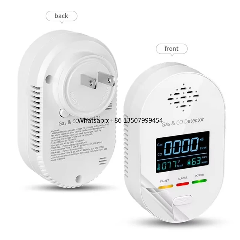 4-in-1 CO Temperature Humidity Sensor 4-in-1 Combustible Gas Detector
4-in-1 CO Temperature Humidity Sensor 4-in-1 Combustible Gas Detector