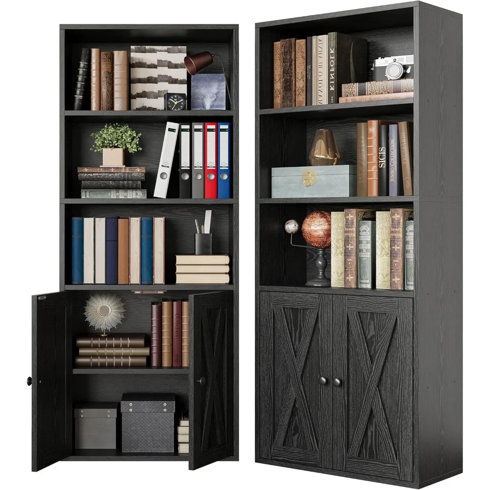 Luck Industrial Bookshelves and Bookcases with Doors 11.8 in Depth Set of 2 Floor Standing 5 Shelf Display Storage Shelves
Luck Industrial Bookshelves and Bookcases with Doors 11.8 in Depth Set of 2 Floor Standing 5 Shelf Display Storage Shelves