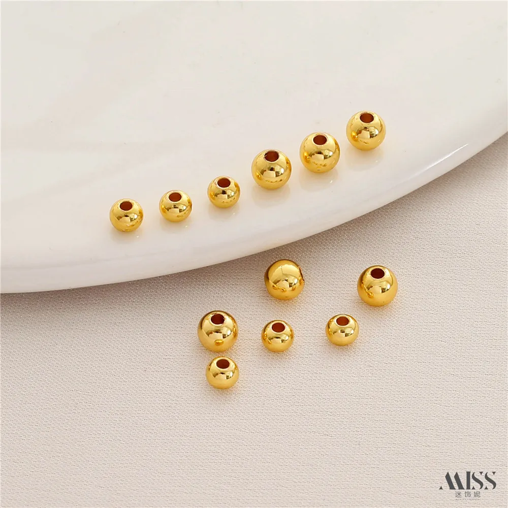 18K Bag Gold Beads Loose Beads Plated Real Gold Beads Round Beads Handmade DIY Beaded Jewelry Production Material Accessories
18K Bag Gold Beads Loose Beads Plated Real Gold Beads Round Beads Handmade DIY Beaded Jewelry Production Material Accessories