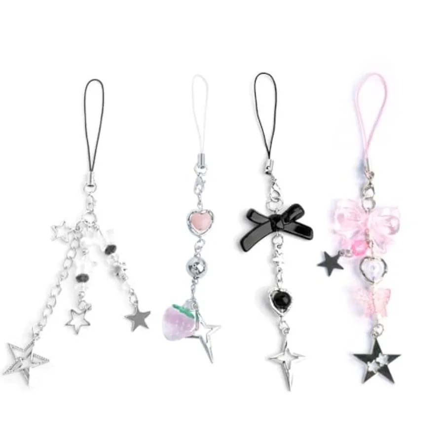 Ruittos 1-4PCS Cute Phone Charms Aesthetic Y2K Cellphone Charms Strap Pink Strawberry Butterfly Star Charm Y2K Accessories for
Ruittos 1-4PCS Cute Phone Charms Aesthetic Y2K Cellphone Charms Strap Pink Strawberry Butterfly Star Charm Y2K Accessories for