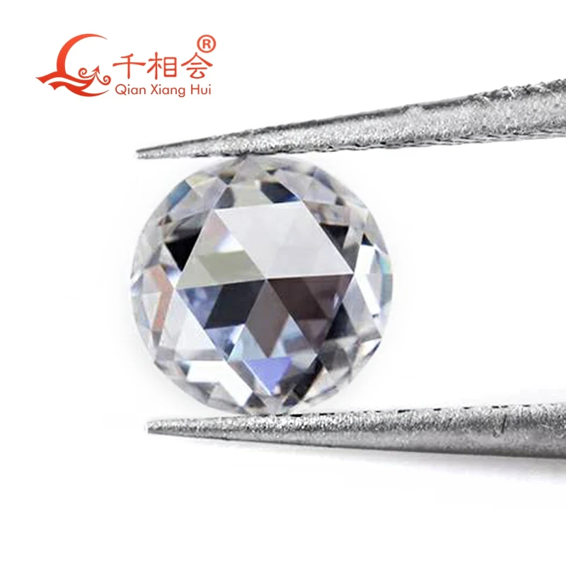 D white color Flat back rose cut Round shape moissanite loose stone for jewelry making
D white color Flat back rose cut Round shape moissanite loose stone for jewelry making