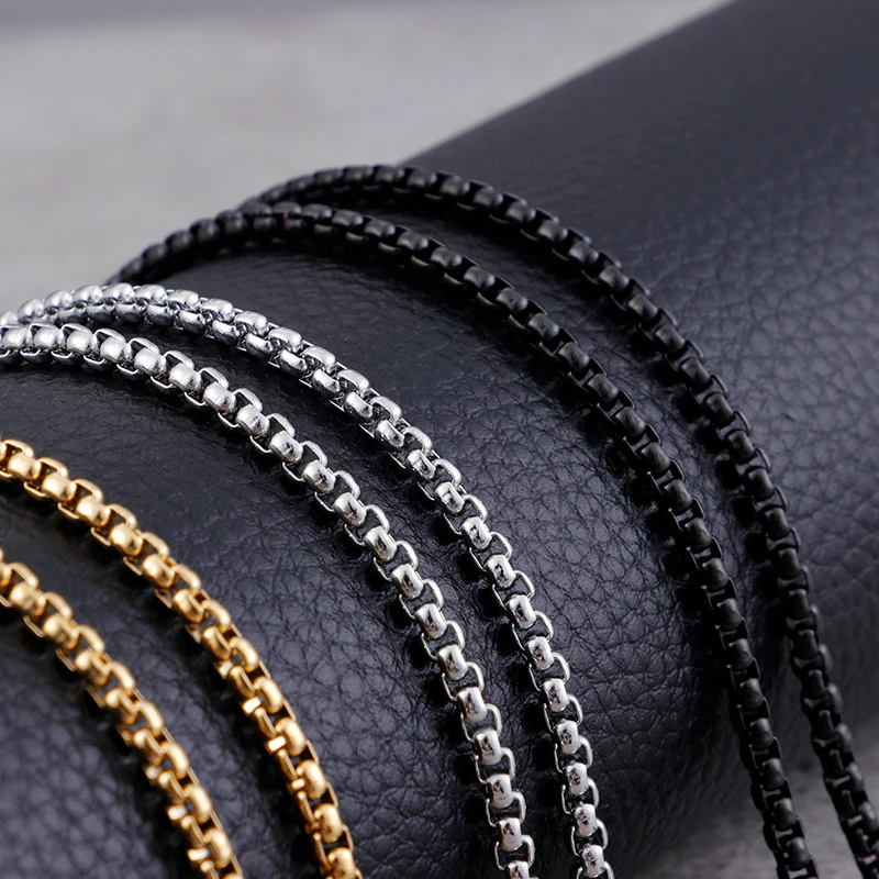 Punk Male Jewelry Square Pearl Chain Punk Gold Plated Rolo Chain Necklace Stainless Steel Accessories Wholesale Custom
Punk Male Jewelry Square Pearl Chain Punk Gold Plated Rolo Chain Necklace Stainless Steel Accessories Wholesale Custom