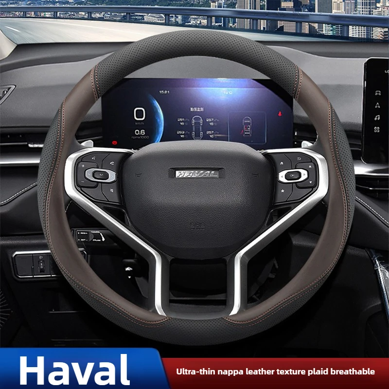 Leather Car Steering Wheel Cover for GWM Haval H9 Jolion H6 M6 F7 Dargo H3 H7 H5 F7x H2 2015 - 2026 Accessories 2025
Leather Car Steering Wheel Cover for GWM Haval H9 Jolion H6 M6 F7 Dargo H3 H7 H5 F7x H2 2015 - 2026 Accessories 2025