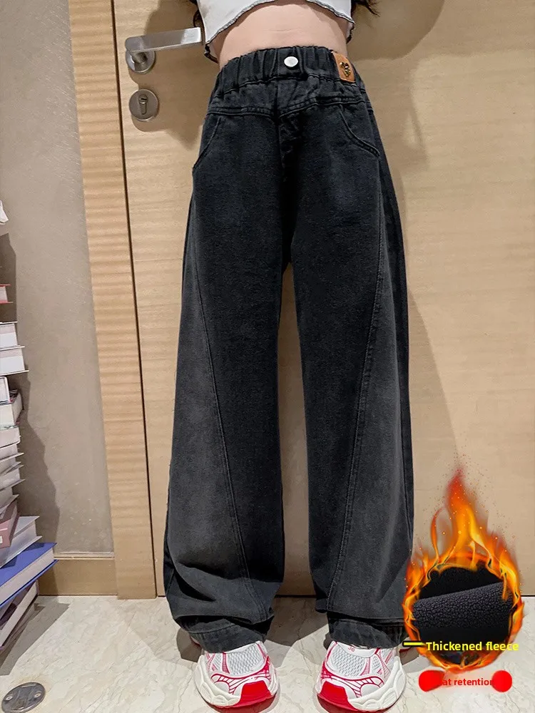 Girls Fce Lined Denim Jeans Winter Straight Leg Wide Leg Pants Casual Sle Cotton Stretch Fabric l Waist Long Trousers
Girls Fce Lined Denim Jeans Winter Straight Leg Wide Leg Pants Casual Sle Cotton Stretch Fabric l Waist Long Trousers
