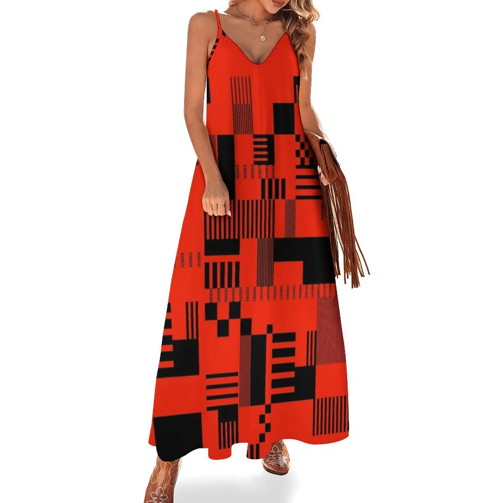 Dazzle modernist pattern red Sleeveless Dress elegant chic wedding evening dresses Bride dresses
Dazzle modernist pattern red Sleeveless Dress elegant chic wedding evening dresses Bride dresses