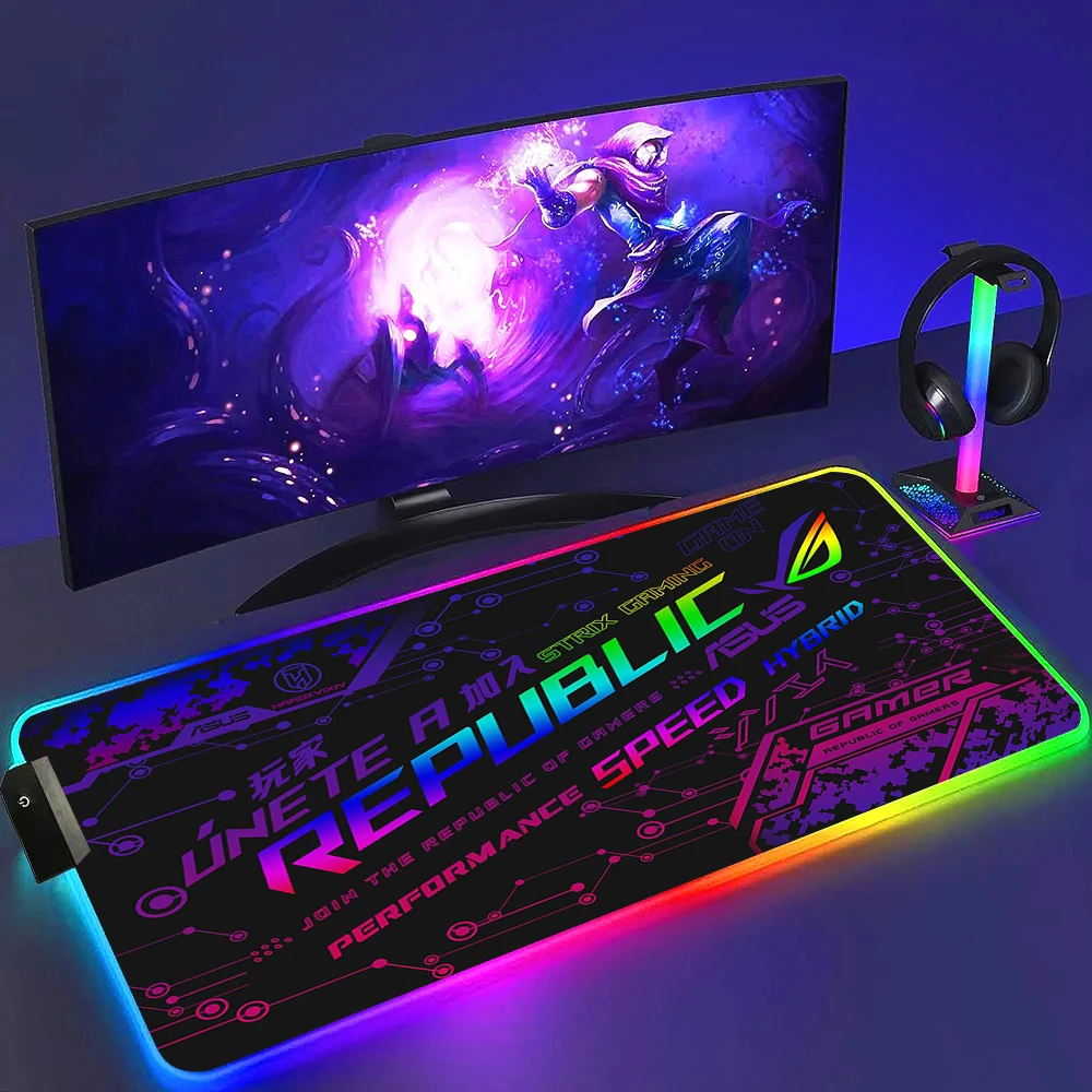 ROG ASUS Mouse Pad RGB Gamer Desk Mat Led Back Light Mousepad Setup Gaming Accessories Deskmat Big Colorful Mousepepad Backlight
ROG ASUS Mouse Pad RGB Gamer Desk Mat Led Back Light Mousepad Setup Gaming Accessories Deskmat Big Colorful Mousepepad Backlight