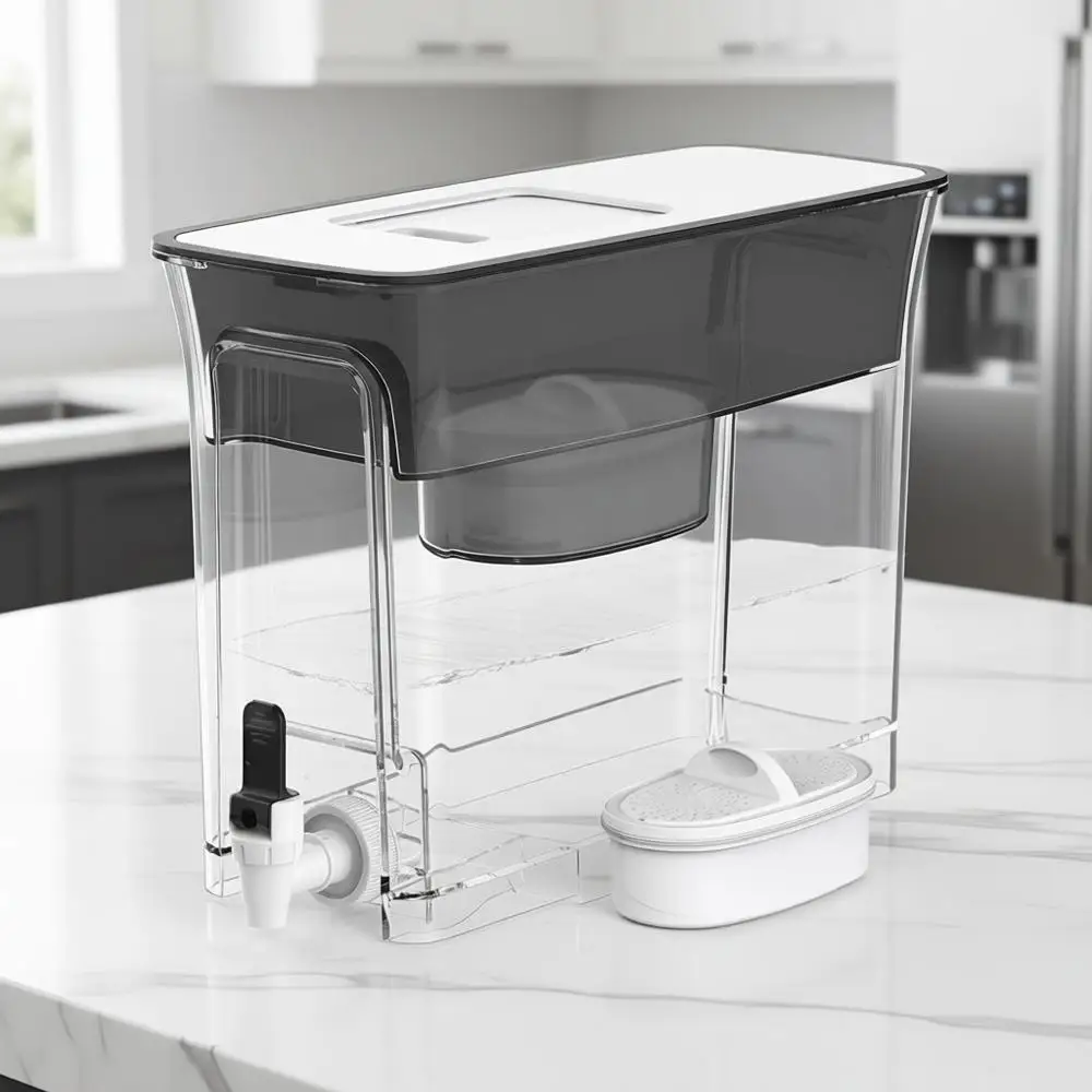 Тонкий диспенсер для фильтрации воды, большая емкость, 200 галлонов, увеличенный срок службы в 5 раз, уменьшает содержание хлора, POA/POS и многого другого, без BPA, черный цвет
Тонкий диспенсер для фильтрации воды, большая емкость, 200 галлонов, увеличенный срок службы в 5 раз, уменьшает содержание хлора, POA/POS и многого другого, без BPA, черный цвет