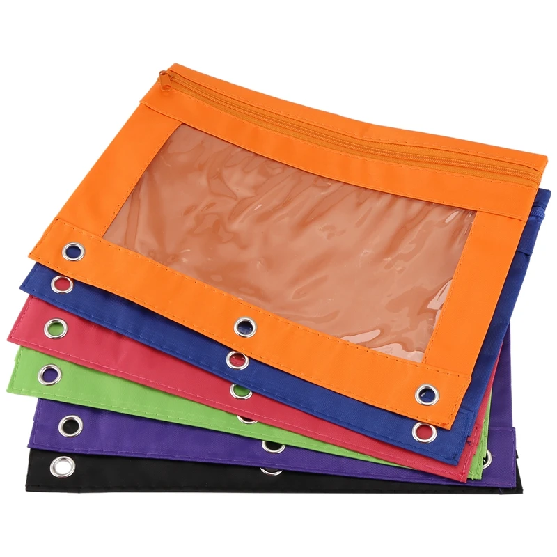 A53M New 6 Pieces Ring Binder Pouch Pencil Bag With Holes 3-Ring Zipper Pouches With Clear Window (6 Colors)
A53M New 6 Pieces Ring Binder Pouch Pencil Bag With Holes 3-Ring Zipper Pouches With Clear Window (6 Colors)