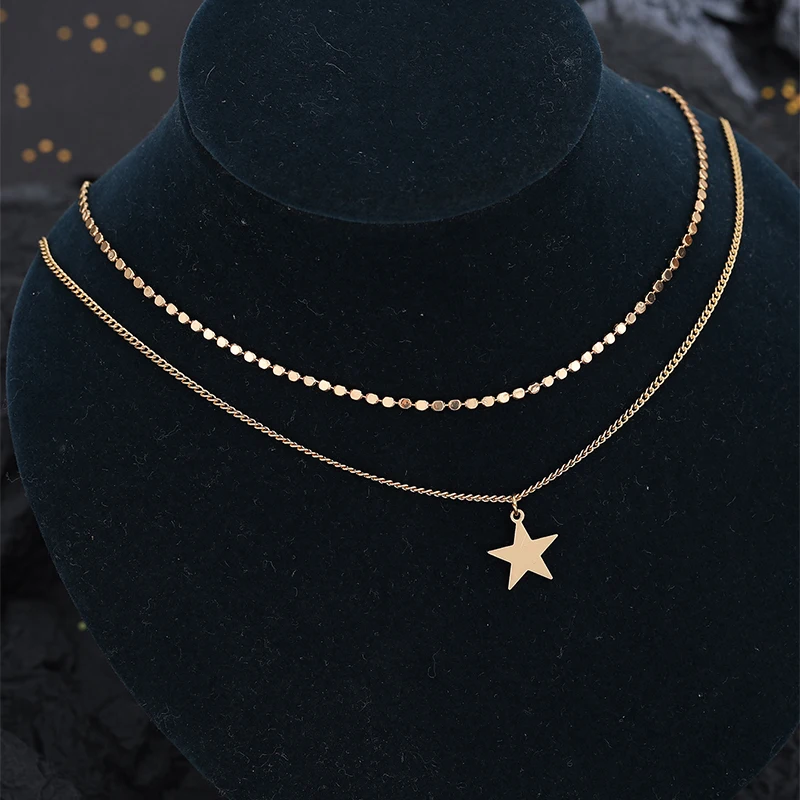 2Pcs Pentagram Pendant Necklace Set Classic Simple Fashion Unique Jewelry for Vacation Party Concert Anniversary
2Pcs Pentagram Pendant Necklace Set Classic Simple Fashion Unique Jewelry for Vacation Party Concert Anniversary