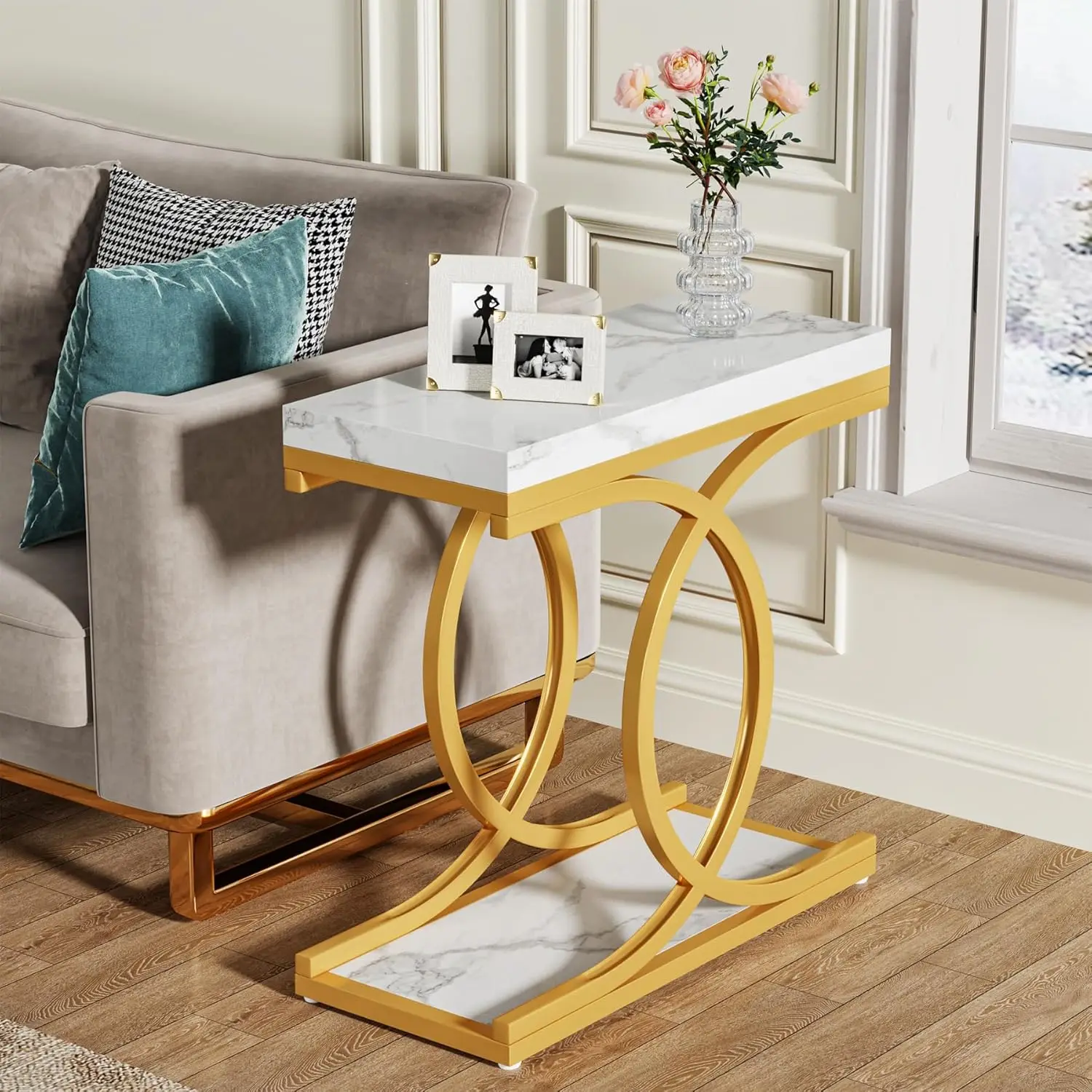 Modern Side Table, Rec End Table Narrow Sofa End Table For Living Room, Modern Faux Marble Bedside Table Skinny Accent Table
Modern Side Table, Rec End Table Narrow Sofa End Table For Living Room, Modern Faux Marble Bedside Table Skinny Accent Table