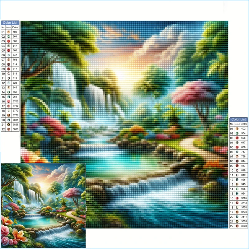 Diamond Art Painting Beautiful Landscape With Waterfalls, Flowers, And Trees Diamond Painting Kits Stitch Items Home Decor Items
Diamond Art Painting Beautiful Landscape With Waterfalls, Flowers, And Trees Diamond Painting Kits Stitch Items Home Decor Items