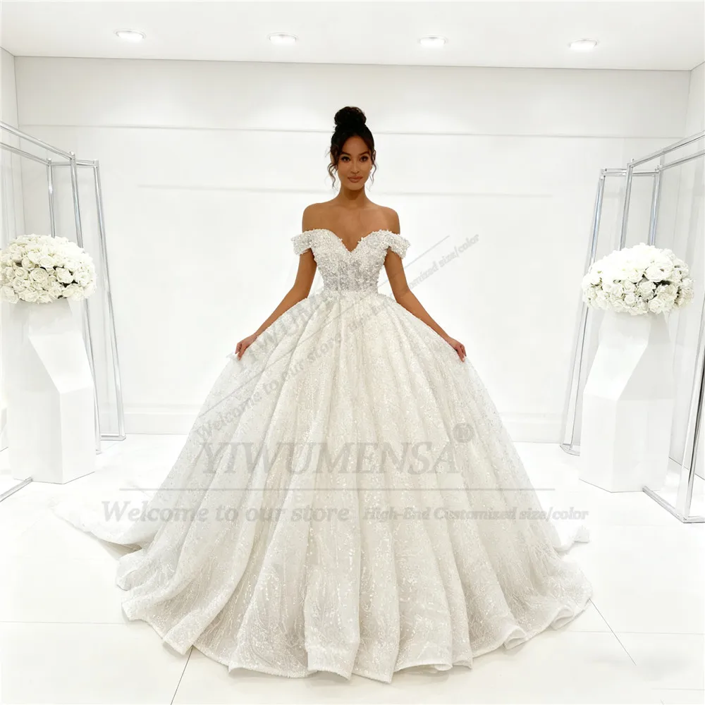 Сверкающие блестки Тюлевое бальное платье Свадебные платья с открытыми плечами и v-образным вырезом Свадебные платья принцессы Индивидуальный наряд для невесты Формальная вечеринка
Сверкающие блестки Тюлевое бальное платье Свадебные платья с открытыми плечами и v-образным вырезом Свадебные платья принцессы Индивидуальный наряд для невесты Формальная вечеринка