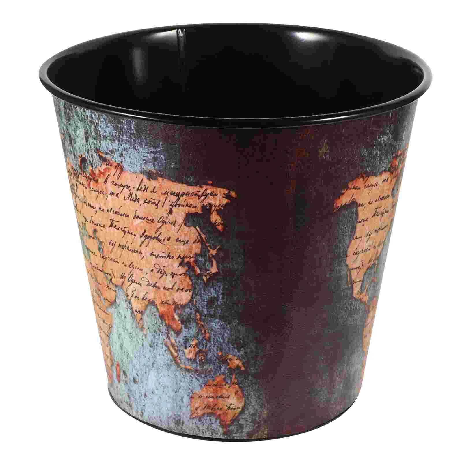 Retro Iron Thickened Desktop Trash Can Household Garbage Vintage Metal Rubbish Bathroom Bucket
Retro Iron Thickened Desktop Trash Can Household Garbage Vintage Metal Rubbish Bathroom Bucket