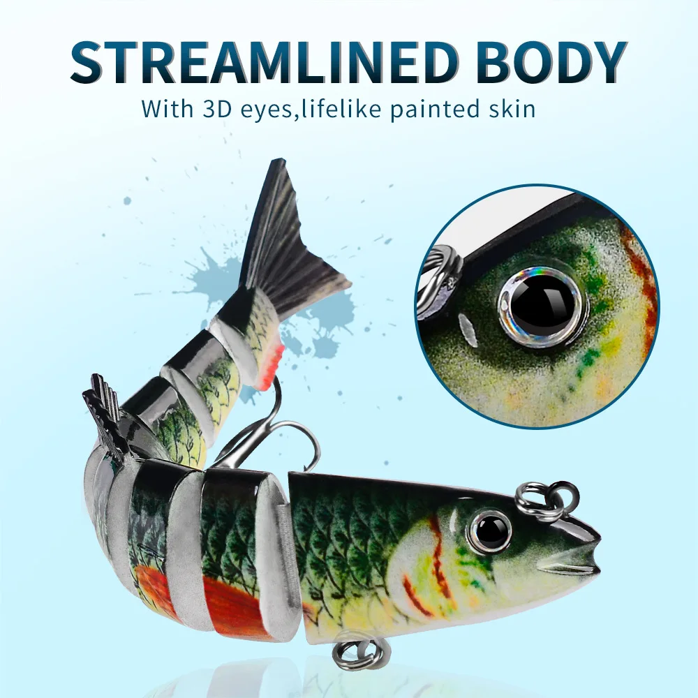 8-Segment Multi Jointed Fishing Lure 12.5cm 21.5g Swimbait 6 Colors Lifelike Wobblers with 6# Treble Hook HS073
8-Segment Multi Jointed Fishing Lure 12.5cm 21.5g Swimbait 6 Colors Lifelike Wobblers with 6# Treble Hook HS073
