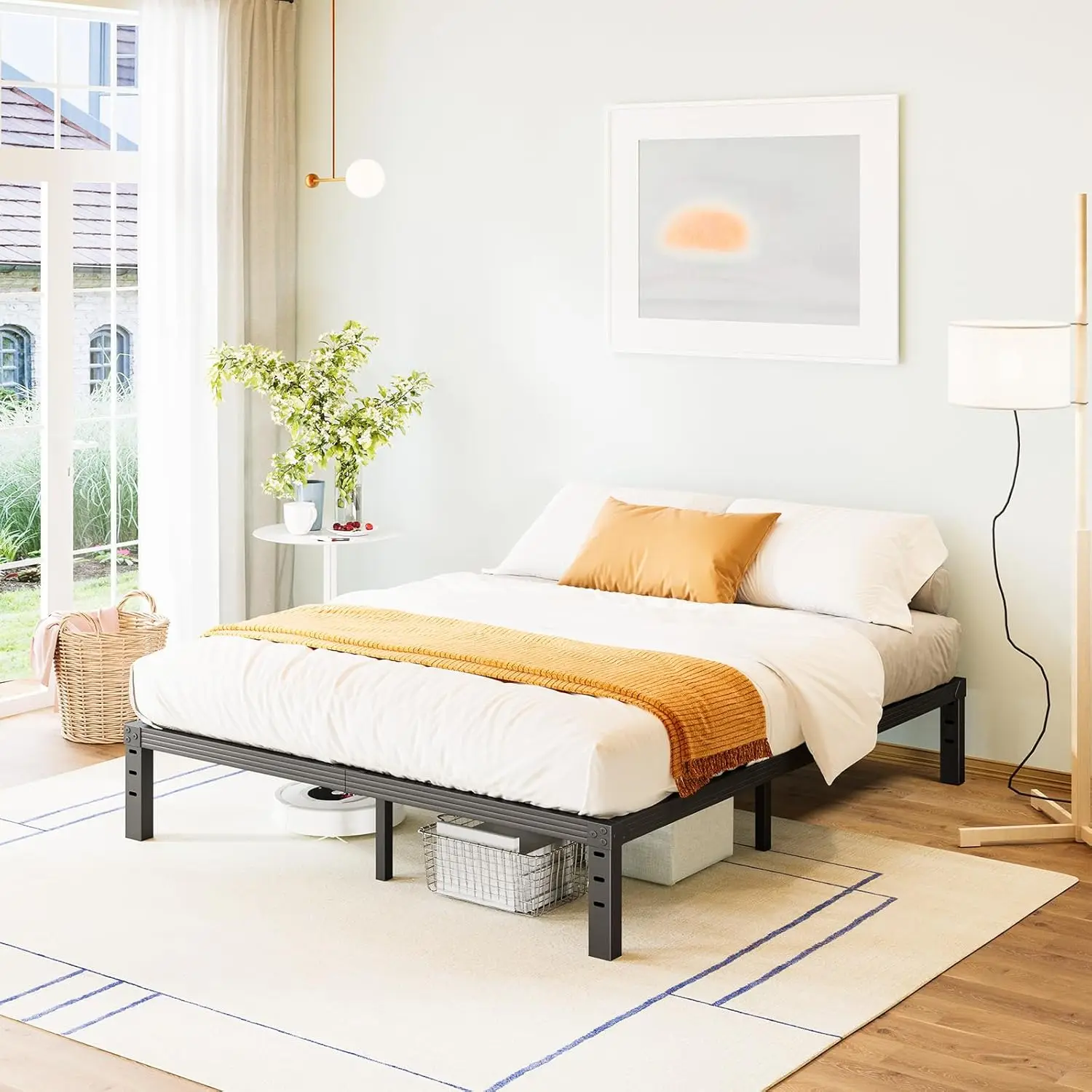 Queen Metal Bed Frame, 12 Inch Platform, Heavy Duty, Easy Assembly, No Box Spring Needed, Black
Queen Metal Bed Frame, 12 Inch Platform, Heavy Duty, Easy Assembly, No Box Spring Needed, Black