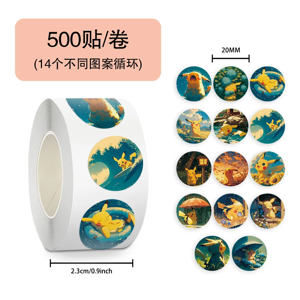 500pcs/Roll Pokémon Pikachu Anime Cartoon Sealing Sticker DIY PVC Laptop Decals Decoration Stiker Reward Gift
500pcs/Roll Pokémon Pikachu Anime Cartoon Sealing Sticker DIY PVC Laptop Decals Decoration Stiker Reward Gift