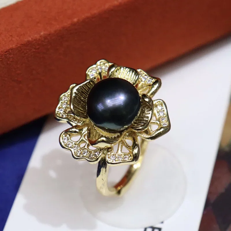 Freshwater Pearl Ring Women's 8-9mm Micro-flawed Leather Light 18k Gold-plated Micro-inlaid Craft Fashion Jewelry
Freshwater Pearl Ring Women's 8-9mm Micro-flawed Leather Light 18k Gold-plated Micro-inlaid Craft Fashion Jewelry