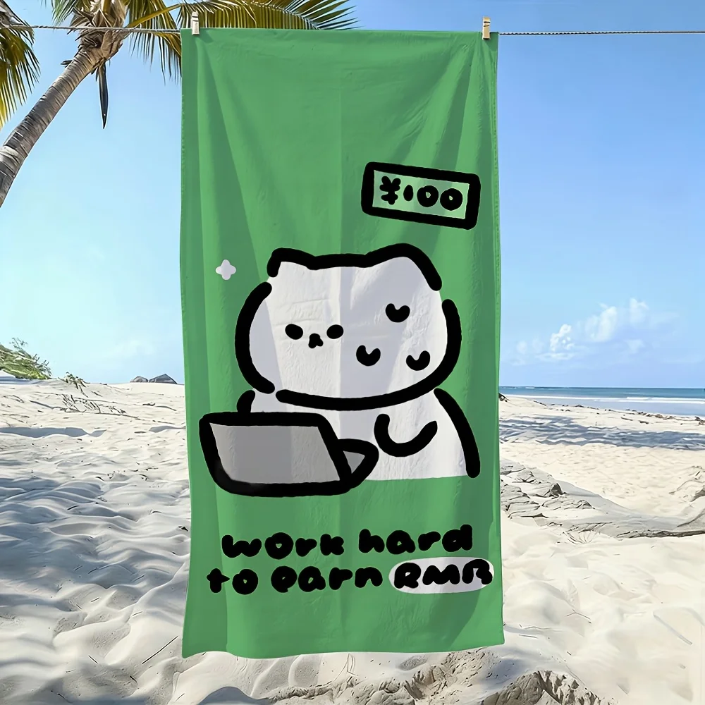 Green Working Cat Beach Towel Print Sand Proof Quick Dry Microfiber For Pool Beach Camping Bath Fun Money Making Style Gift
Green Working Cat Beach Towel Print Sand Proof Quick Dry Microfiber For Pool Beach Camping Bath Fun Money Making Style Gift