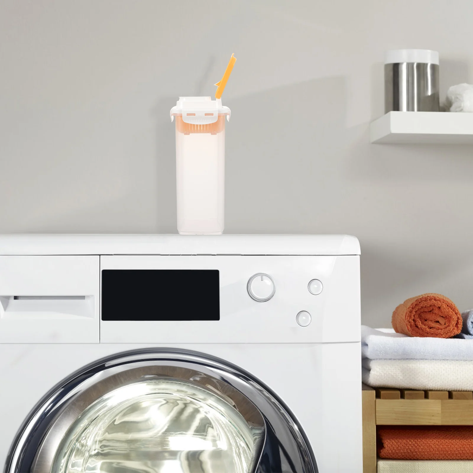 Laundry Powder Container Plastic Lidded Storage Box For Detergent Soap Organizer Rice Flour Beads Bucket Lightweight