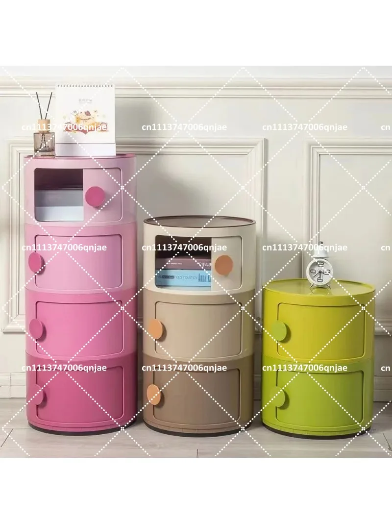 Modern Round Bedside Cabinet Gradient Finish Plastic Storage Side Table for Living Room
Modern Round Bedside Cabinet Gradient Finish Plastic Storage Side Table for Living Room