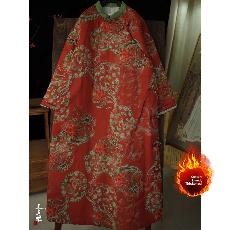 Retro Chinese Sle Cotton Linen Print Dr Thi Warm Winter Women's Clothing Large Size Traditional Chinese Cott...
Retro Chinese Sle Cotton Linen Print Dr Thi Warm Winter Women's Clothing Large Size Traditional Chinese Cott...