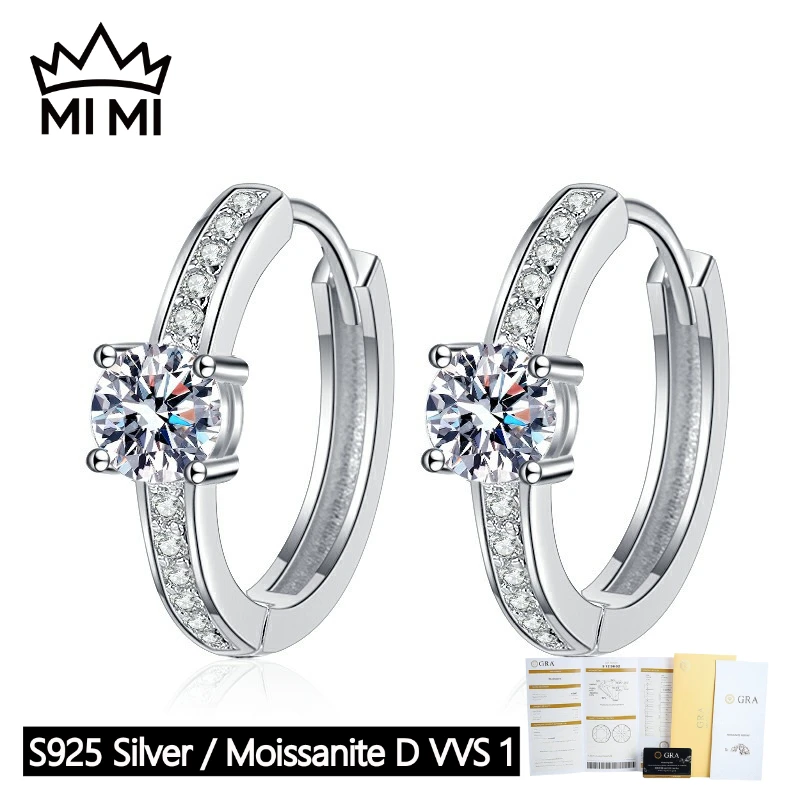 MI MI GAME Certified 1CT D-Color Moissanite 925 Sterling Silver French Style Luxury Stud Earrings with Gift Box
MI MI GAME Certified 1CT D-Color Moissanite 925 Sterling Silver French Style Luxury Stud Earrings with Gift Box