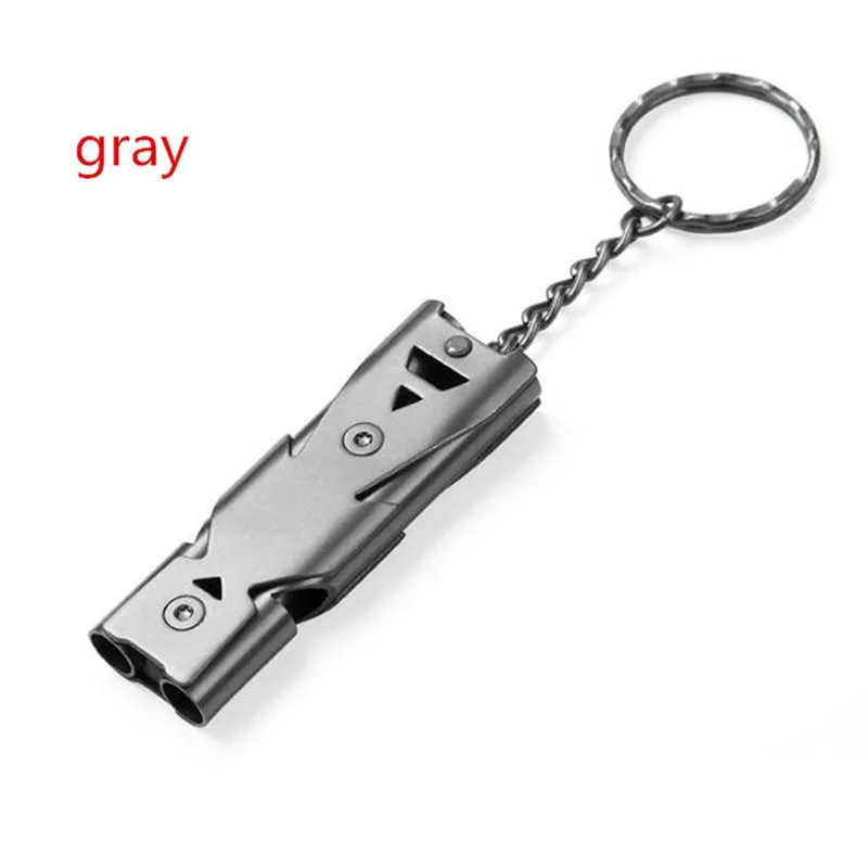 1Pcs Stainless Whistle Double Tube Lifesaving Emergency SOS Keychain Whistle Keyring For Survival Outdoor Hiking Camping
1Pcs Stainless Whistle Double Tube Lifesaving Emergency SOS Keychain Whistle Keyring For Survival Outdoor Hiking Camping